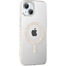 Varyant Store    iPhone 14 Move Taşlı Magsafe Kapak - Pembe