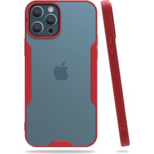 Varyant Store    iPhone 12 Pro Max Kılıf Platin Silikon - Kırmızı
