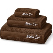 Metinev Metin Ev® %100 Pamuk 3’lü Havlu Seti – Banyo + Yüz + El Havlusu – Yumuşak & Yüksek Emicilik
