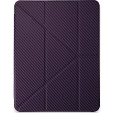 Varyant Store    iPad Pro 13 (2024) Kılıf Color Karbon Tablet Kılıfı - Derin Mor