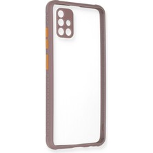 Varyant Store   Samsung Galaxy A71 Kılıf Miami Şeffaf Silikon - Açık Mor