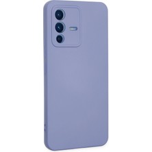 Varyant Store   Vivo V23 5g Kılıf Nano Içi Kadife Silikon - Lila