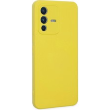 Varyant Store   Vivo V23 5g Kılıf Nano Içi Kadife Silikon - Sarı