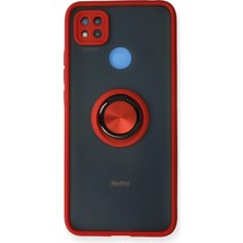 Varyant Store    Redmi 9c Kılıf Montreal Yüzüklü Silikon Kapak - Kırmızı