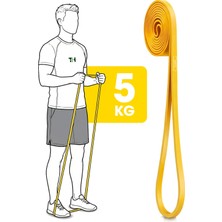 Thundara 5kg Direnç Bandı Gym Barfiks Lastiği Antrenman Kas Geliştirme Bandı Sarı (Hafif)
