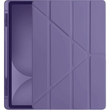 Varyant Store    iPad Pro 11 (2024) Kılıf Kalemlikli Hugo Tablet Kılıfı - Mor
