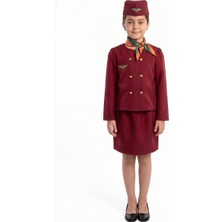Kostüm Sarayı Hostes Kostümü Bordo