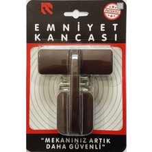 İsonem Çelik Kapılar Için Hırsızlara Karşı Levyeyle Açılmayı Önleyici Lüks Emniyet Kancası Kilidi - Kahverengi