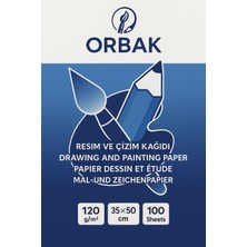 Orbak Kağıtçılık Resim Kağıdı 35 X 50 120 gr 100 Lü Paket (2,1 KG)