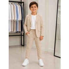UmBaby Erkek Çocuk 3’lü Takım Elbise Ceket Pantolon Tişört Kombin