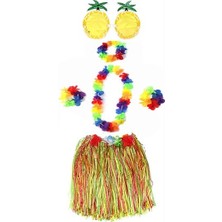 Sora Group Yetişkin ve Çocuk Uyumlu Luau Aloha Hawaii Rengarenk 40 cm Etek Ananas Şekilli Gözlük Hawaii Kolye R