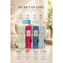 Secret Of Love Çubuklu Cam Oda Kokusu Seti 4 Al 3 Öde Yasemin + Ocean + Beyaz Çiçekler + Angelina 100 ml