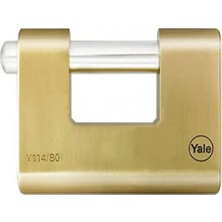 İsonem Yale 80 mm Oval Kayar Pimli Milli Prinç Sarı Asma Kilit