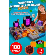 Aytel Minecraft Mağara Temalı Manyetik Küpler - 100 Parça Zeka Geliştirici Blok Oyuncak 3+ Yaş Eğitici Oyuncak Seti Parçalısetler