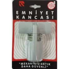 İsonem Pimapen Alüminyum Kapılar Için Hırsızlara Karşı Levyeyle Açılmayı Önleyici Lüks Emniyet Kancası Kilidi - Gri