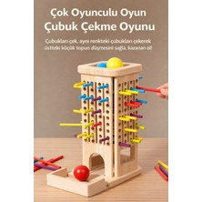 Mibe.co Renkli Çubuk Denge Oyunu Eğitici Montesorri Aile Oyunu