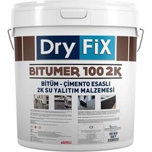 İsonem Dryfix BITÜMER100 2k Bitümlü Çift Komponentli Likit Membran 30 kg Siyah