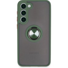 Eco Port Samsung Galaxy S23 Plus Kılıf Montreal Yüzüklü Silikon Kapak - Yeşil