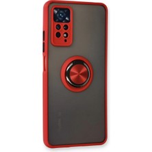 Eco Port Xiaomi Redmi Note 11 Pro Kılıf Montreal Yüzüklü Silikon Kapak - Kırmızı