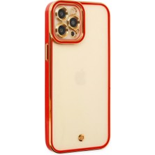 Eco Port Apple Iphone 12 Pro Kılıf Liva Lens Silikon - Kırmızı