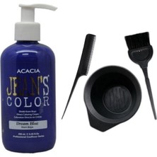 ACACIA JEAN'S COLOR Acacia Jeans Color Mavi Rüya 250 ml Krem Saç Boyası Seti ile Canlı Renkler ve Uzun Süre Kalıcılık