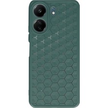Eco Port Xiaomi Redmi 13C Kılıf Petek Silikon Kapak - Koyu Yeşil