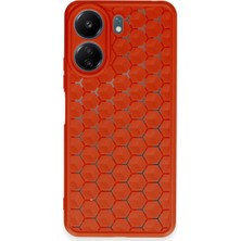 Eco Port Xiaomi Redmi 13C Kılıf Petek Silikon Kapak - Kırmızı