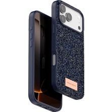 Eco Port Onegif Apple Iphone 17 Pro Bright Simli Kapak - Mavi