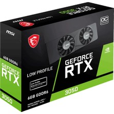 MSI Msı 6gb RTX3050 Lp E 6g Oc Gddr6 96BIT HDMI Dp Pcıe 4.0 Low Profile
