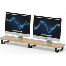 Hakay Ergonomik Ahşap Monitör Standı, Yükseltici Tasarım ile Rahat Kullanım