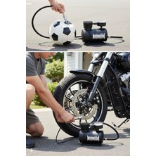 Buffer® 300 Psı Güçlü Taşınabilir Hava Kompresörü–araba, Motosiklet, Bisiklet ve Top Şişirme Için Elektrikli Fişli Çakmaklıklı Lastik Şişirme Pompası