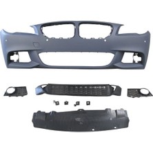 Bzt Bmw 5 Seri- F10- 10/13; Ön Tampon Astarlı(Sis D.li Kapak/ızgrali/plaka Plas. A51118048668S1