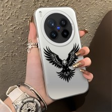 Ucuc Vivo X300 Pro Uyumlu Sert Akrilik Arka Silikon Kenar Lens Koruma Şık Baskı Kılıf
