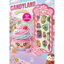 Lisinya Candyland - Puffy Parlak Çıkartmalı Boyama Kitabı