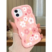 Ucuc iPhone 11 Uyumlu Pembe Silikon Kılıf Kamera Korumalı Darbe Emici Tasarım Şık Baskı Kılıf