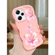 Ucuc Poco X5 Pro 5g Uyumlu Pembe Silikon Kılıf Kamera Korumalı Darbe Emici Tasarım Şık Baskı Kılıf