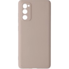 DS LLC Samsung Galaxy S20 Fe Kılıf Nano Içi Kadife Silikon - Pudra