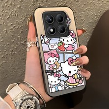 Ucuc Xiaomi Redmi Note 14 Pro 4g/5g Uyumlu Sert Akrilik Arka Silikon Kenar Lens Koruma Şık Baskı Kılıf