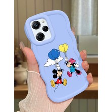 Ucuc Poco X5 Pro 5g Uyumlu Mavi Silikon Kılıf Kamera Korumalı Darbe Emici Tasarım Şık Baskı Kılıf