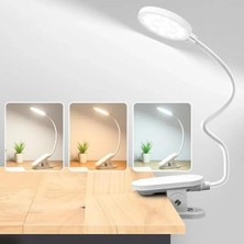 Hakay 3 Renkli Ayarlanabilir Işık Seçenekleriyle Kitap Okuma Lambası, USB Şarj Edilebilir