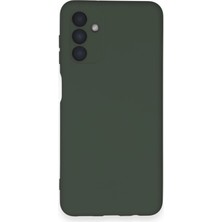 DS LLC Samsung Galaxy A14 4g Kılıf Nano Içi Kadife Silikon - Koyu Yeşil