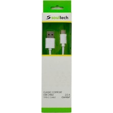 Soultech DK052B Comfort Classic 2.0 Mah 1 m Uzunlukta typc-e USB Bağlantı Tipi Data Kablosu