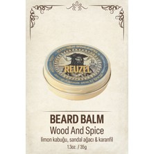 Reuzel 35 gr Wood & Spice Sakal Ve Bıyık Balmı Limon, Sedir Ağacı ve Karanfil Kokusuyla Yumuşatıcı Etki