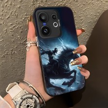 Ucuc Vivo X200 Fe Uyumlu Sert Akrilik Arka Silikon Kenar Lens Koruma Şık Baskı Kılıf