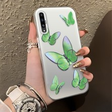 Ucuc Samsung Galaxy A50/A50S/A30S Uyumlu Sert Akrilik Arka Silikon Kenar Lens Koruma Şık Baskı Kılıf