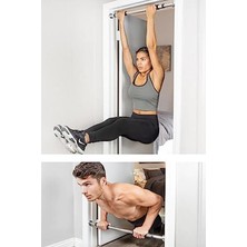 Esranın Dünyası Kapı Barfiksi Süngerli Krom Koridor Barfix Aleti Deri Şınav Çubuğu Chin Up Pull Up Deri 80-130CM