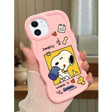 Ucuc iPhone 11 Uyumlu Pembe Silikon Kılıf Kamera Korumalı Darbe Emici Tasarım Şık Baskı Kılıf
