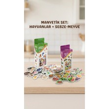 My Best Store Eğitici 56 Parça Manyetik Mıknatıslı Hayvan ve Sebze Meyve Seti