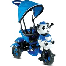 Babyhope 127 Lıttle Panda Üç Teker Tenteli Itmeli Bisiklet(Mavi)