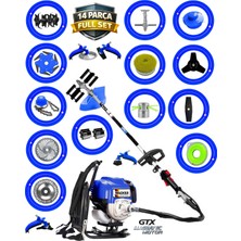Prowackers German WR 465 Yüksek Performans 14 Parça Full Set Benzinli Sırt Tipi Ot Çalı Çim Biçme Makinası